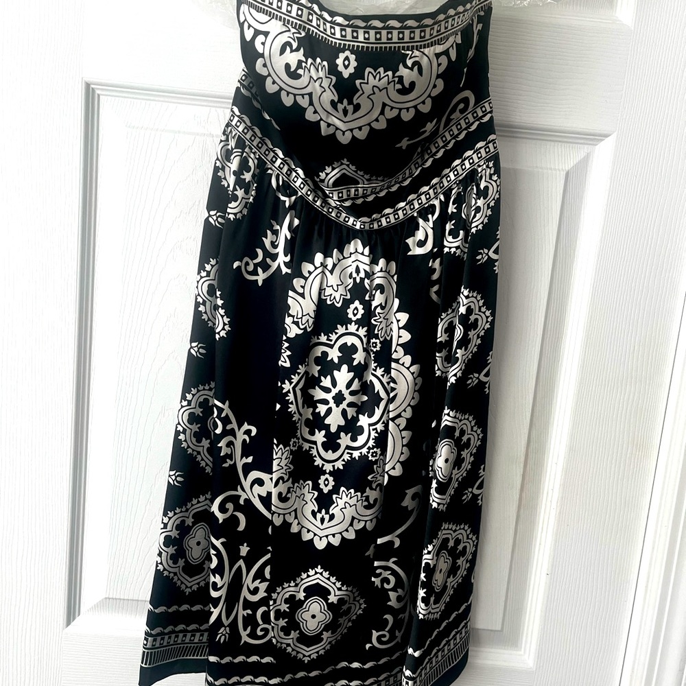White house black market strapless dress
